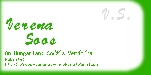 verena soos business card